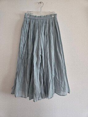 Mariae Cotton Gaucho Pants Dusty Blue